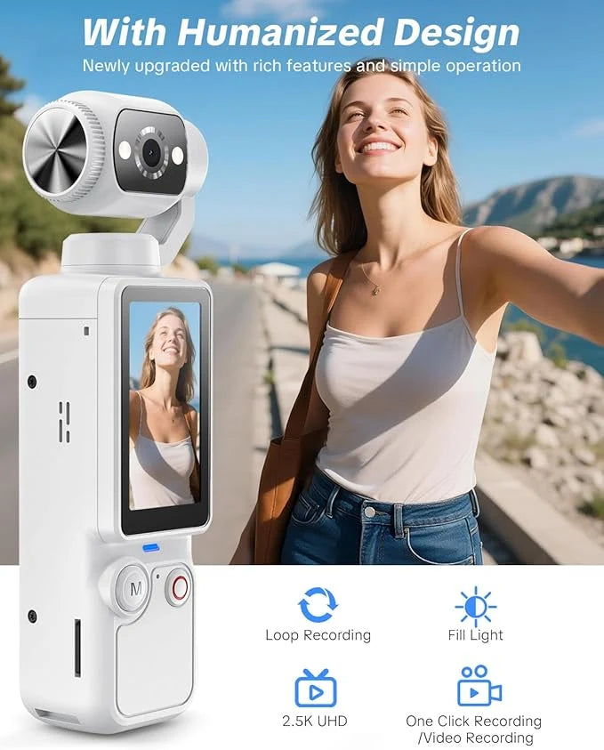 OZCT 4K Ultra HD Portable Gimbal Camera